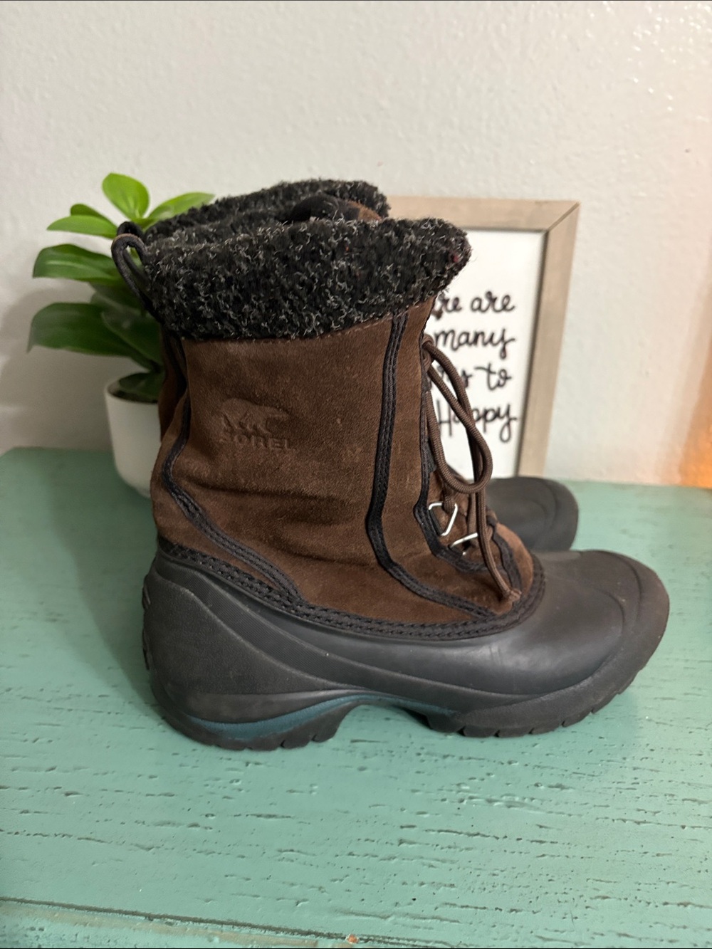 Sorel Brown Insulated Lace-Up Winter Boots